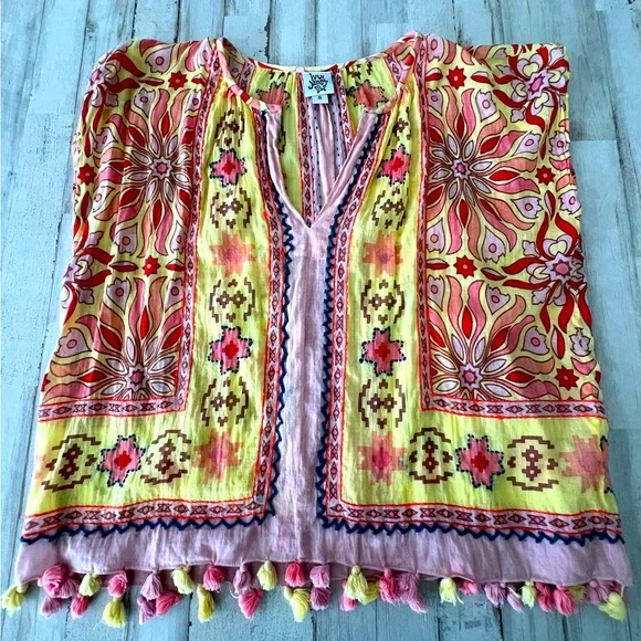 Ivy Jane Beautiful Lightweight Blouse With Tassels Size S - Picture 1 of 7